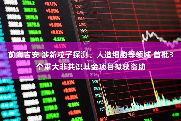 前海吉安 涉新粒子探测、人造细胞等领域 首批3个重大非共识基金项目拟获资助